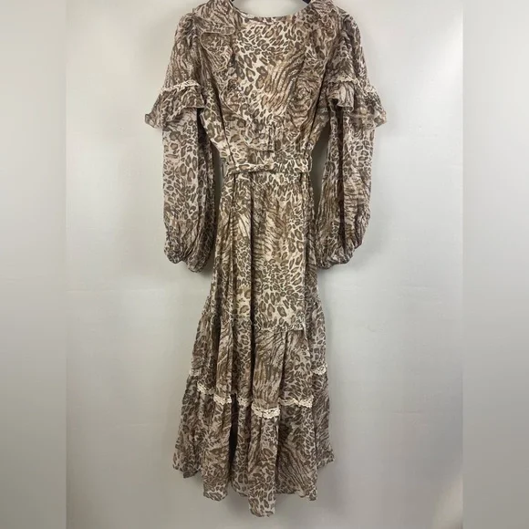 SPELL AND THE GYPSY COLLECTIVE LEOPARD PRINT ADA GOWN NWT SIZE SMALL - Picture 5 of 12